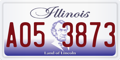 IL license plate A053873