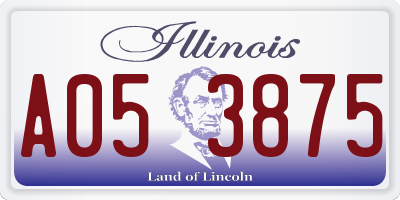 IL license plate A053875