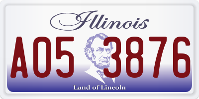 IL license plate A053876