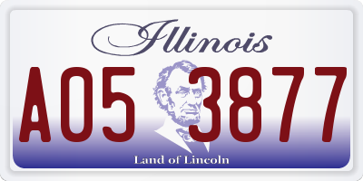 IL license plate A053877