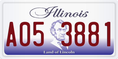 IL license plate A053881