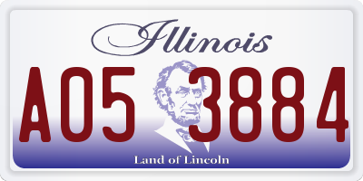 IL license plate A053884
