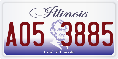 IL license plate A053885