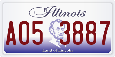 IL license plate A053887
