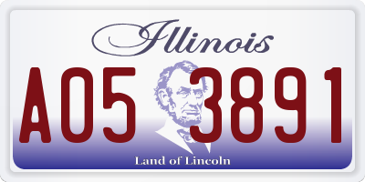 IL license plate A053891