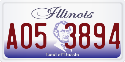 IL license plate A053894