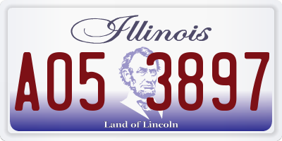 IL license plate A053897