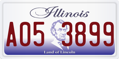 IL license plate A053899