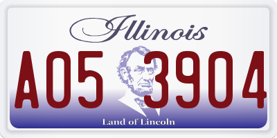 IL license plate A053904