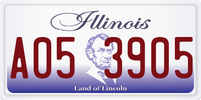 IL license plate A053905