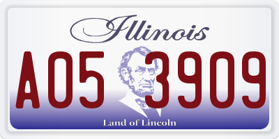 IL license plate A053909