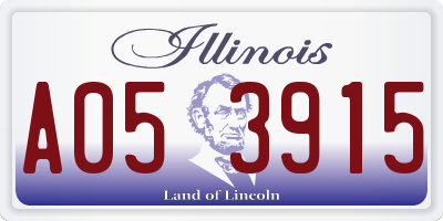 IL license plate A053915