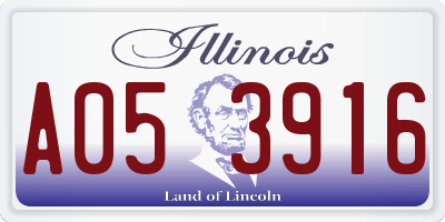 IL license plate A053916