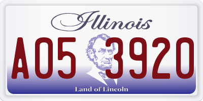 IL license plate A053920