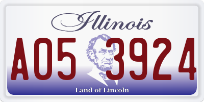 IL license plate A053924