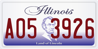 IL license plate A053926