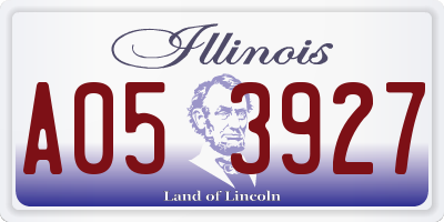 IL license plate A053927