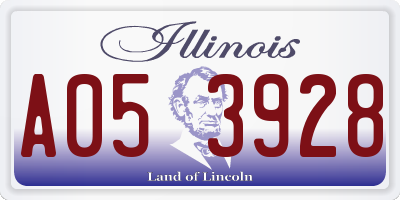 IL license plate A053928