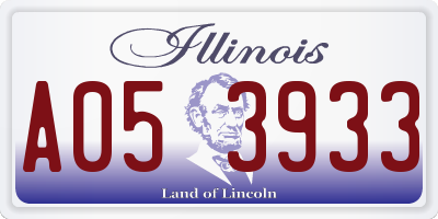 IL license plate A053933