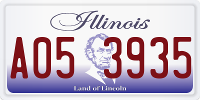 IL license plate A053935