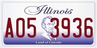 IL license plate A053936