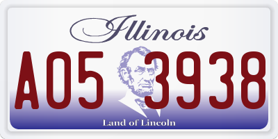 IL license plate A053938