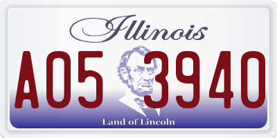 IL license plate A053940