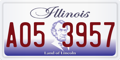 IL license plate A053957