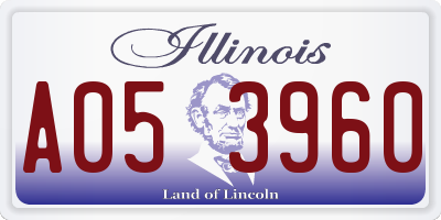 IL license plate A053960