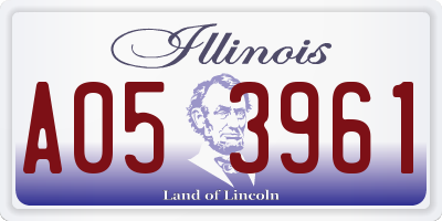 IL license plate A053961
