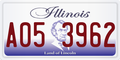 IL license plate A053962