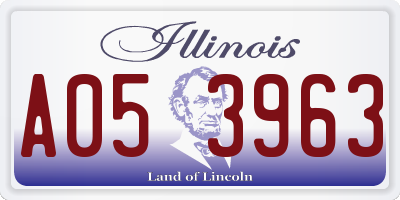 IL license plate A053963