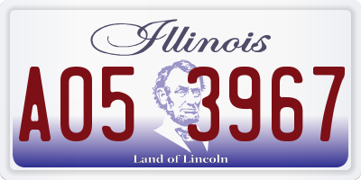 IL license plate A053967