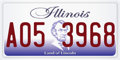 IL license plate A053968