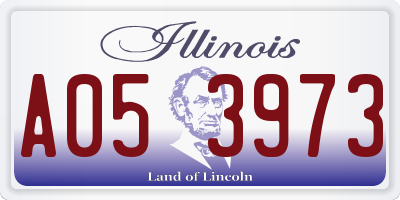 IL license plate A053973