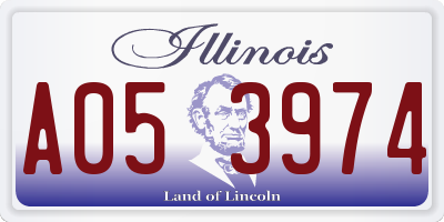 IL license plate A053974
