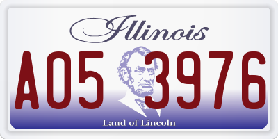IL license plate A053976
