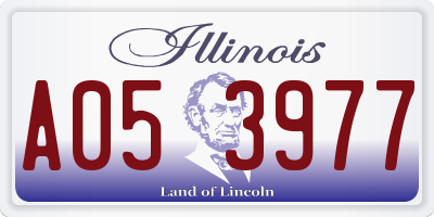 IL license plate A053977