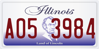 IL license plate A053984