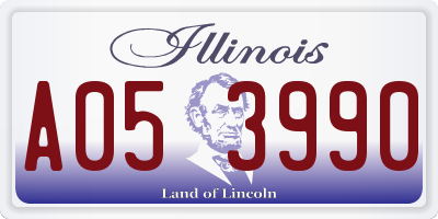 IL license plate A053990