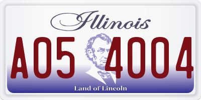 IL license plate A054004