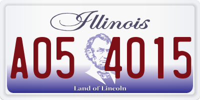 IL license plate A054015