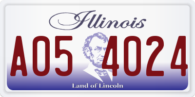 IL license plate A054024