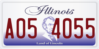 IL license plate A054055