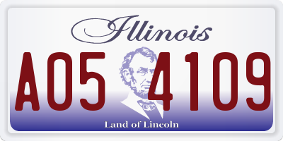 IL license plate A054109