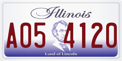 IL license plate A054120