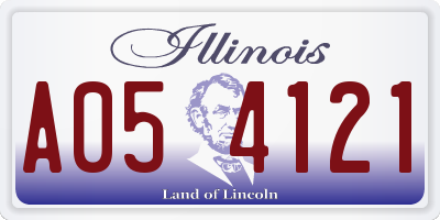 IL license plate A054121