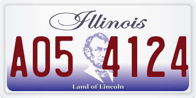 IL license plate A054124
