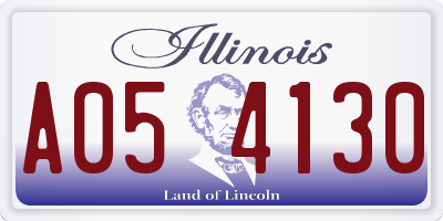 IL license plate A054130