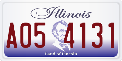 IL license plate A054131